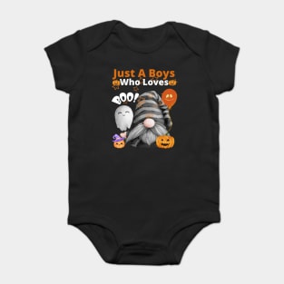 School Halloween 2022 Cool Gnome Pumpkins Squad Boys Funny Baby Bodysuit